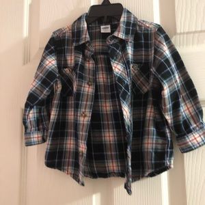 NWOT old navy boys 12-18 months plaid flannel